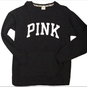 VS Pink Campus Destroyed Neck Tunic  Sweatshirt
